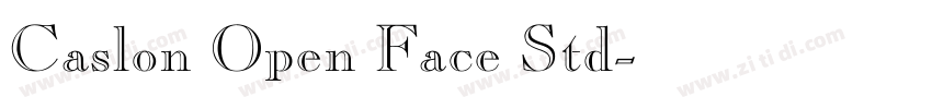 Caslon Open Face Std字体转换